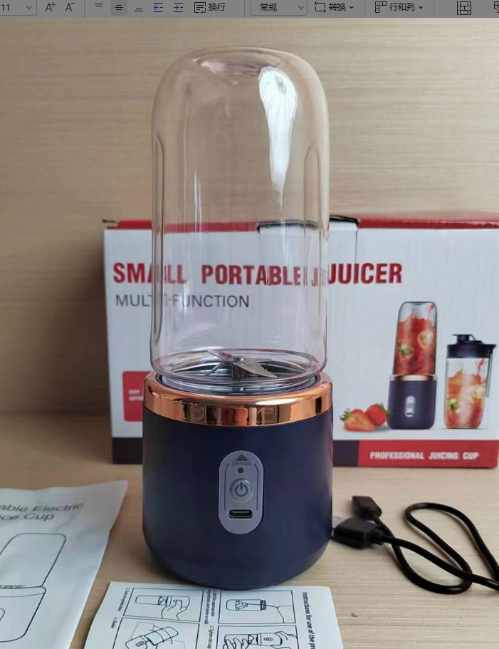 6 blade Portable Blender Mini Juicer Cup Extractor Smoothie USB Charging Fruit Squeezer Blender Food Mixer Ice Crusher Portable Juicer Machine