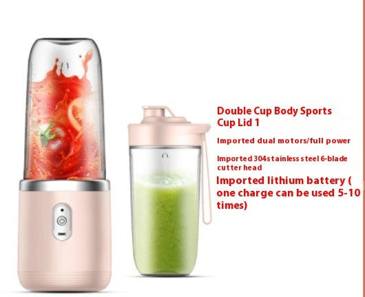 6 blade Portable Blender Mini Juicer Cup Extractor Smoothie USB Charging Fruit Squeezer Blender Food Mixer Ice Crusher Portable Juicer Machine